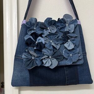 Denim Floral Women's Bag